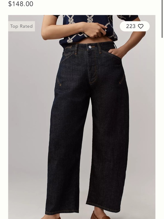 Pilcro Denim - Pilcro Wide-Leg High-Rise Jeans in Dark Indigo